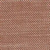 Terracotta basketweave fabric sample with off-white speckled texture, displaying repeated “Chancas” motif and “mariani” label details.