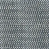 Woven fabric sample, muted blue-gray and beige, dense speckled pattern with nubby texture; “Chancas 218” printed along bottom edge.