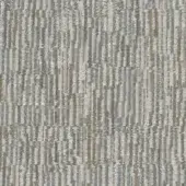 Mariani Elettra fabric sample, muted beige and gray woven textile, dense vertical texture with subtle gold highlights.