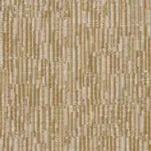 Mariani Elettra fabric sample, beige and off-white vertical stripes, nubby woven texture, natural fiber blend.