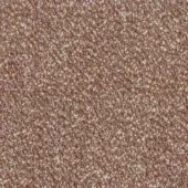Woven fabric texture with irregular pattern in brown, rust, beige, and cream tones; horizontal and vertical threads create a nubby, heathered surface.