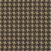 Mariani Giada S Giada 47 fabric sample, dark brown and tan woven textile with repeating cross-shaped pattern and textured surface.
