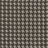 Mariani Giada S fabric texture, charcoal gray with beige cross motifs, tight woven matte finish, repeating pattern for upholstery.