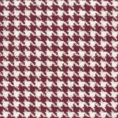 Mariani Mamba textile, burgundy floral pattern, creamy white motifs, woven fabric, dark lines, organic texture, studio shot.