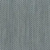 Herringbone fabric pattern in gray-blue and off-white tones, featuring angled lines and a subtle woven texture; Mariani "S Susy" textile.
