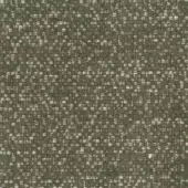 Mariani Camilla fabric texture, muted olive-green woven material with off-white flecks, dense nubby construction, matte finish.