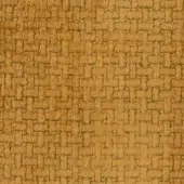 Mustard yellow fabric texture with a dense, nubby weave of small squares and rectangles; label reads “mariani > fabric > le fate”.