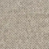 Beige woven fabric sample displays an irregular grid pattern with horizontal and vertical threads, incorporating flecks of brown and cream.