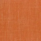 Orange woven fabric sample with a dense diagonal texture and matte finish, displaying tonal variations and a repetitive thread pattern.