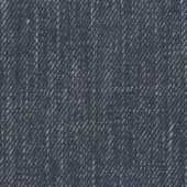 Navy blue woven textile with diagonal off-white pattern, subtle orange flecks, and a coarse, nubby texture; “Nadir” text integrated diagonally.