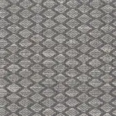 Mariani T Syros fabric texture with a geometric grid pattern in muted gray and light beige, displaying a dense woven structure.