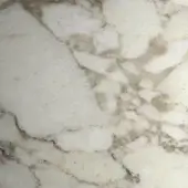 Calacatta Oro marble texture with white base, gray and beige irregular veining, polished finish, and natural mineral variations.