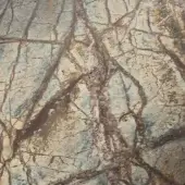Mariani Forest Brown marble texture with dark brown and gray veining resembling tree limbs on a beige and golden background.