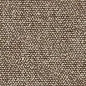 Brown textured fabric sample with a dense, granular pattern and heathered effect, displaying a tightly woven, nubby surface.