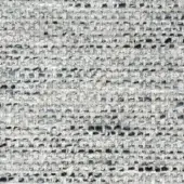 Light gray tweed fabric texture with muted blue threads, dense irregular weave, natural fiber blend, nubby matte finish.