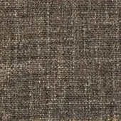 Heathered gray fabric texture with golden-brown and beige threads, dense irregular weave, matte finish, organic composition for upholstery.