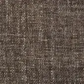 Woven fabric sample, muted brown and beige, heathered texture with irregular nubby weave and varied yarn thickness.