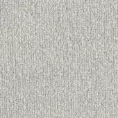 Heathered gray woven textile with a looped, nubby surface and grid pattern; matte finish, indoor fabric sample labeled “evron 1106300005368”.
