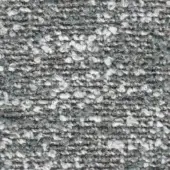 Woven fabric texture features muted gray and off-white horizontal stripes, a heathered appearance, and a slightly nubby, ribbed surface.