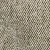 Heathered gray looped pile fabric with olive and beige tones, dense nubby texture for upholstery or flooring.
