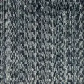 Moire fabric texture, blue and gray tones, dense woven pattern with undulating surface and looped pile construction, Arketipo model 110630007453.