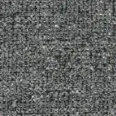 Woven fabric texture, muted gray with heathered effect, dense grid pattern and light gray flecks, Arketipo Harvey outdoor fabric sample.