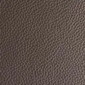 Dark brown pebbled leather texture with a fine-grained, uniformly bumpy surface and matte finish; Arketipo “pelle first” sample.