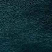 Teal leather texture, Arketipo “pelle leonardo” 110030001002, matte finish with creased, undulating pattern and tonal variations.