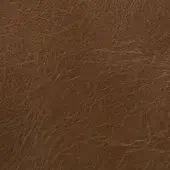 Brown leather texture sample, “pelle leonardo” Arketipo 110030001007, displays a matte finish with fine creases and tonal variations.