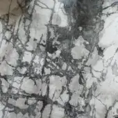 Moon Grey marble surface displaying dark grey and black veining across a white background, with pinkish-grey tonal variations and a matte finish.
