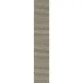 Beige-grey mesh fabric strip with uniform grid texture, taut surface, and subtle “arketipo > zip > zip 112” text in dark grey on white background.