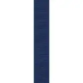 Dark blue woven nylon strip against white background, displaying a matte finish and subtle vertical thread texture with finished edges.