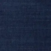 Navy blue fabric sample displaying a dense, dotted weave pattern with granular texture, suitable for upholstery applications.