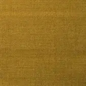 Mustard yellow fabric sample with a dense, textured weave and matte finish; small grid pattern with tonal variations and a label reading “bonaldo creta 9a76”.