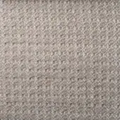 Beige boucle fabric with looped texture, silver-grey threads, and a dense weave; studio shot displaying fabric detail and “bonaldo” label.
