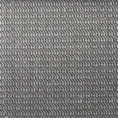 Diagonal woven fabric sample with dark brown and light gray yarns, displaying a dense texture and subtle sheen in a repetitive pattern.