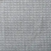 Woven fabric sample, gray and off-white yarns, diagonal textured pattern with subtle yarn thickness variation and a matte finish.