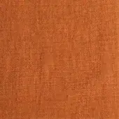 Terracotta woven fabric texture, Linus SA31, displays a tight matte weave with horizontal and vertical threads and subtle knots.