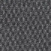 Charcoal gray woven fabric sample displays a dense, textured surface with a subtle repeating geometric square pattern and slightly raised weave.