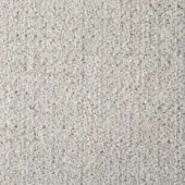 Neutral woven fabric texture, light beige and gray tones, dense irregular weave with a nubby, matte surface and visible natural fibers.