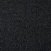 Charcoal gray looped pile fabric texture with uniform nubby loops, matte finish, and brand marking “bonaldo” with collection details.