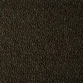 Woven fabric texture in dark olive-brown with dense, irregular loops and a matte finish, showing subtle heathered tonal variations.