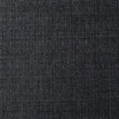 Dark charcoal gray woven fabric texture with a heathered effect and dense grid pattern, appearing matte and suggesting a linen blend material.