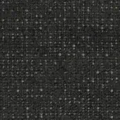 Charcoal gray textured fabric sample with scattered light gray dots, dense weave, and slightly raised nubby surface for upholstery applications.