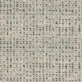 Beige fabric sample with horizontal stripes, dense woven texture, gray speckles, matte finish, and “bonaldo pantheon md69” label visible.