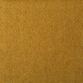 Mustard yellow fabric sample with dense, irregular weave and matte finish; Bonaldo Rico collection, ma12 designation visible on label.