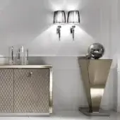 Exceptional DV Home Collection Envy Column with golden stainless steel and a polished finish crafted in a geometric form