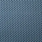Blue-grey knitted fabric texture, Bonaldo “Cookie” collection, features repeating circular raised motifs in a grid pattern, matte finish.