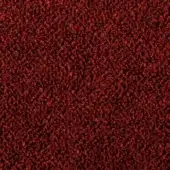 Rust-red looped pile fabric texture with granular appearance, varying loop heights, and tonal shifts; Bonaldo Rella SP02 textile sample.