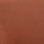 Bonaldo leather sample "l49" Capri range, reddish-brown, matte finish with granular texture and repeating dimpled pore pattern.